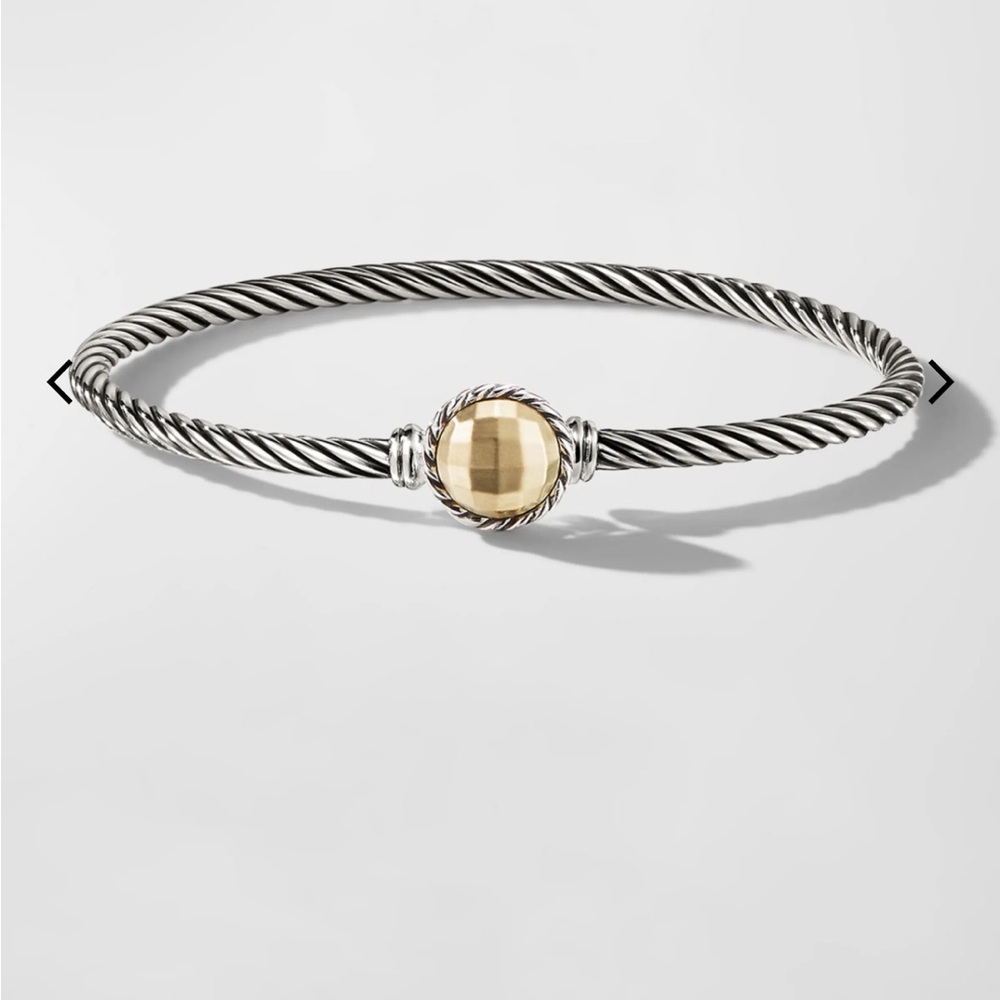 David Yurman Chatelaine Bracelet with 18k Gold Center- Small 5.5”-6”
